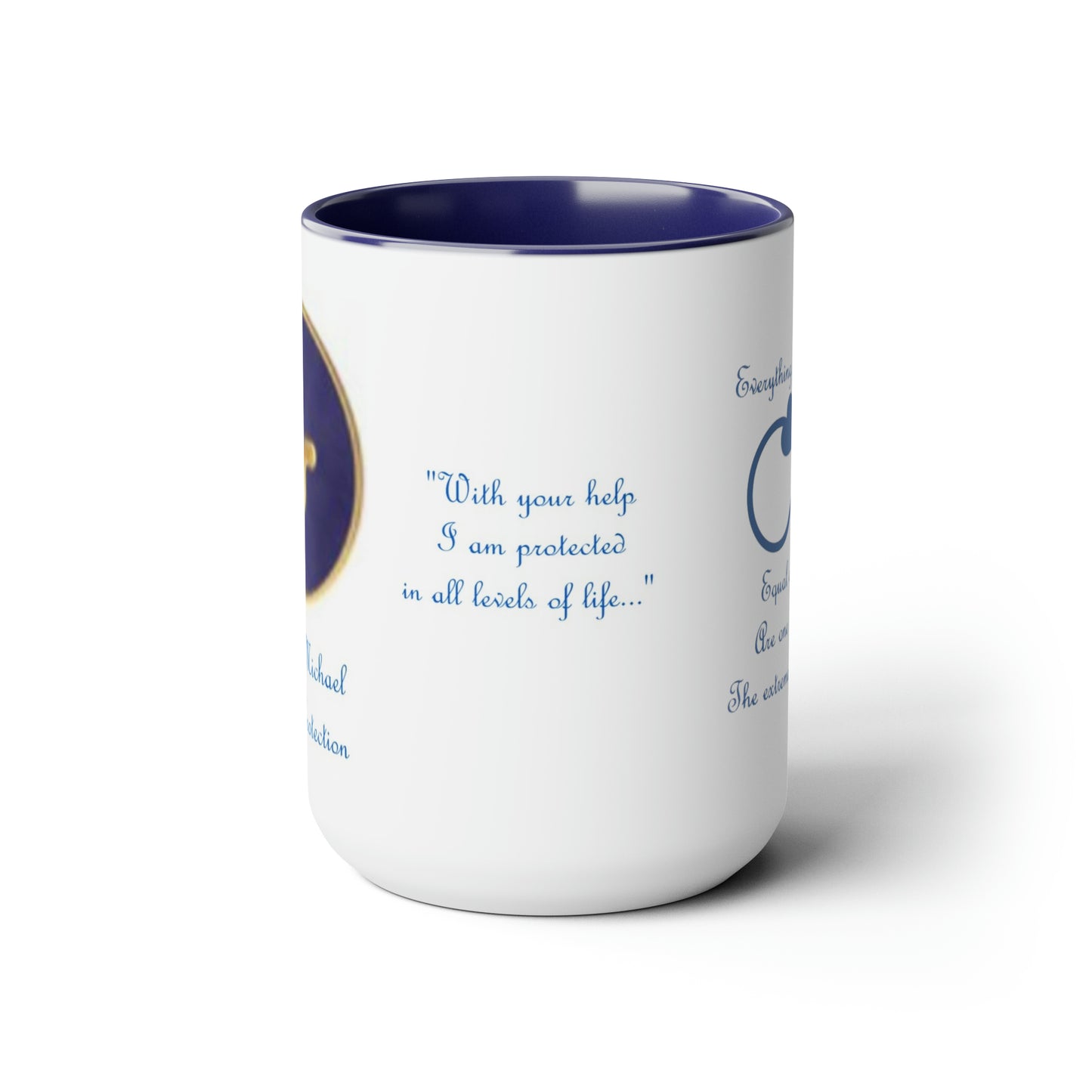 Archangel Michael Everything Has Its Opposite Two-Tone Coffee Mugs, 15oz