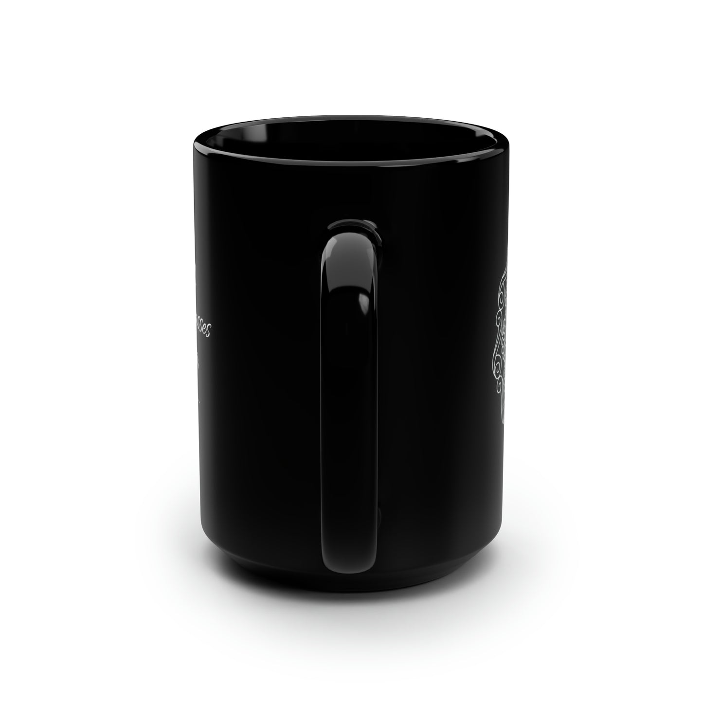 Love That Encompasses All (personalized) Black Mug, 15oz