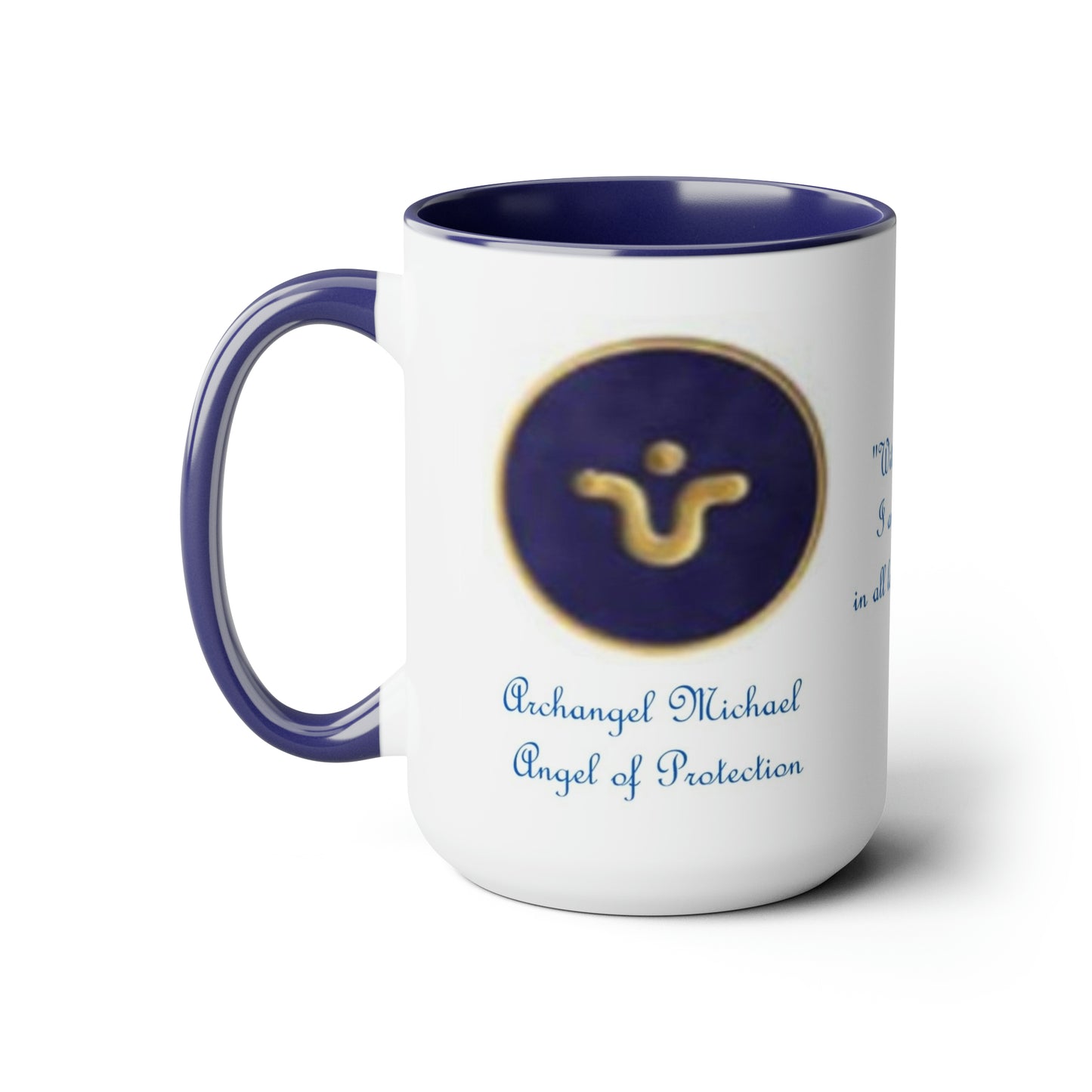 Archangel Michael Gender Is In Everything Two-Tone Coffee Mugs, 15oz