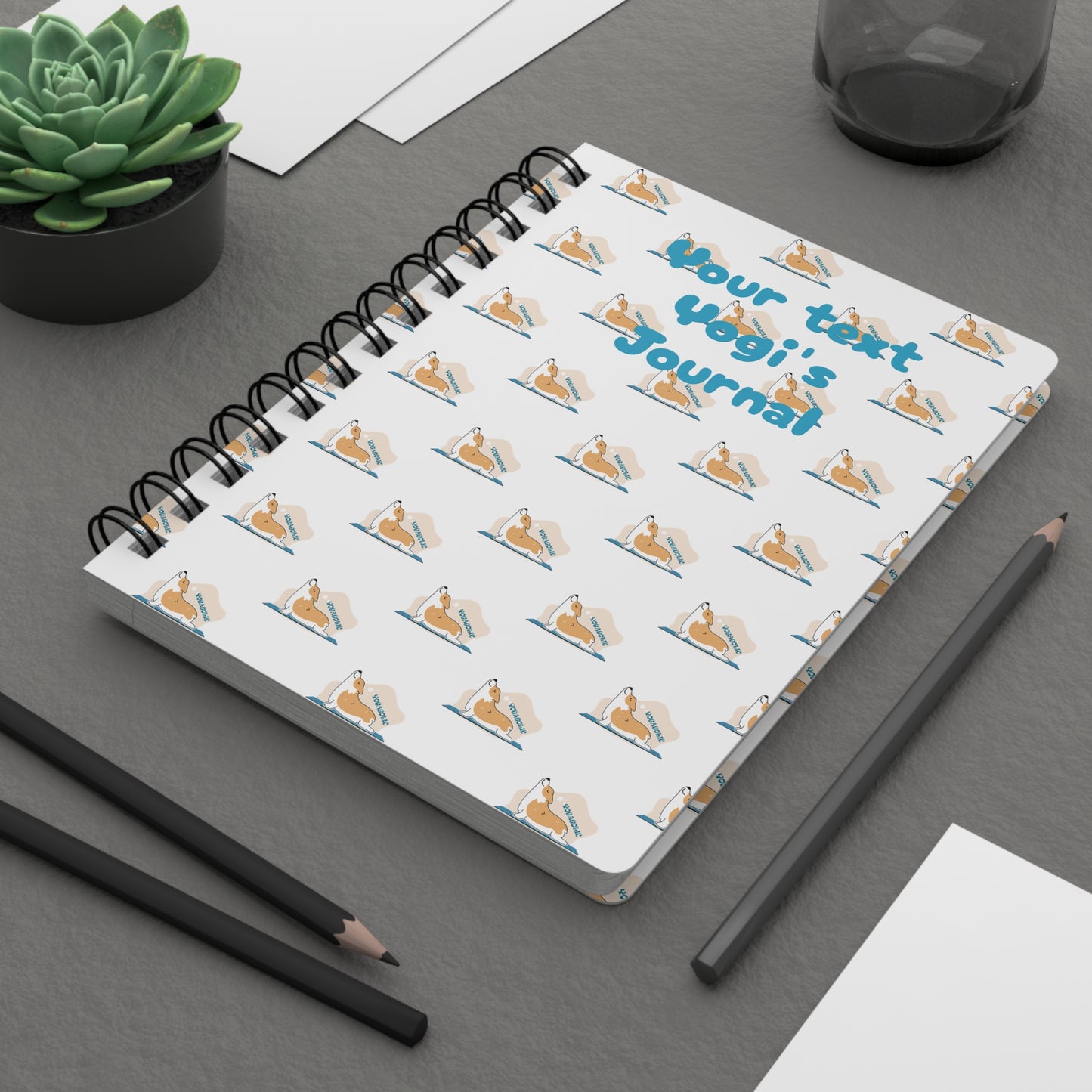 Yogaholic (personalized) Spiral Bound Journal