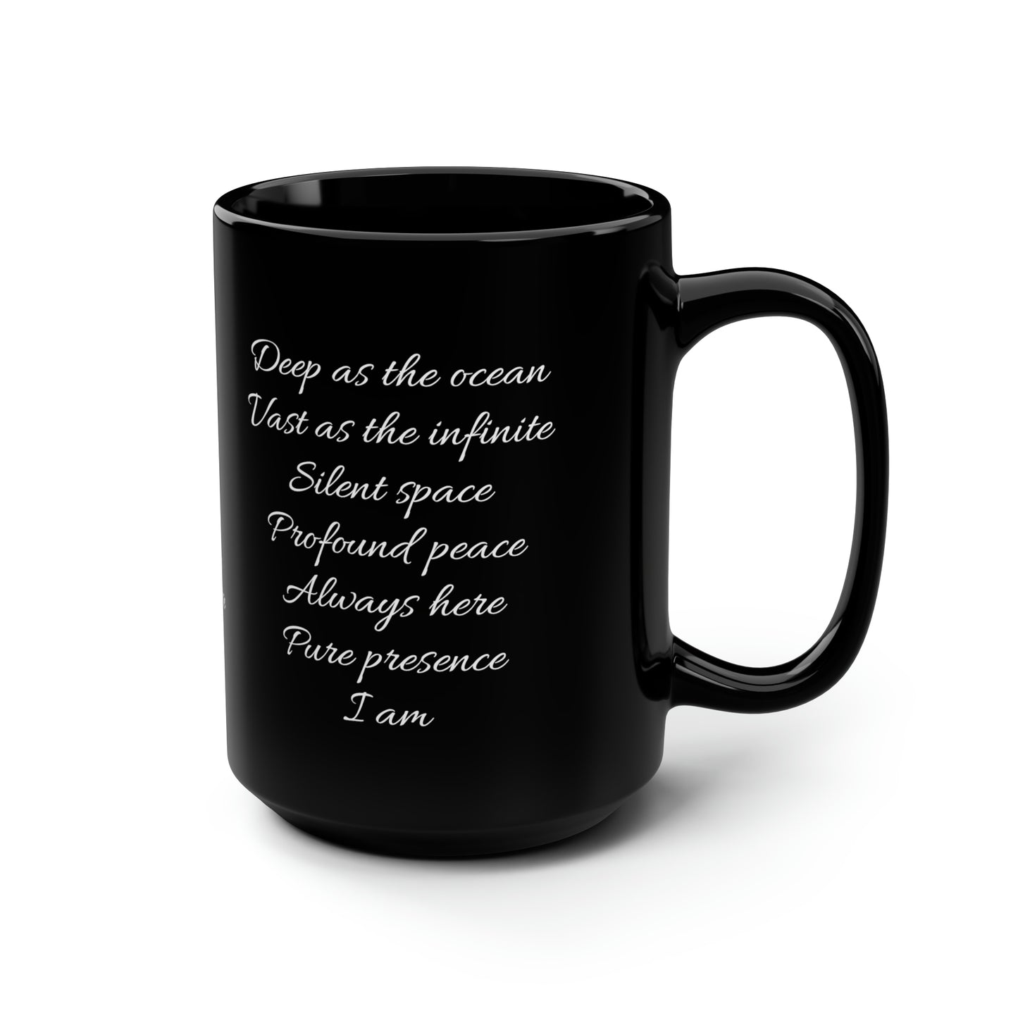 Deep As The Ocean (personalized) Black Mug, 15oz