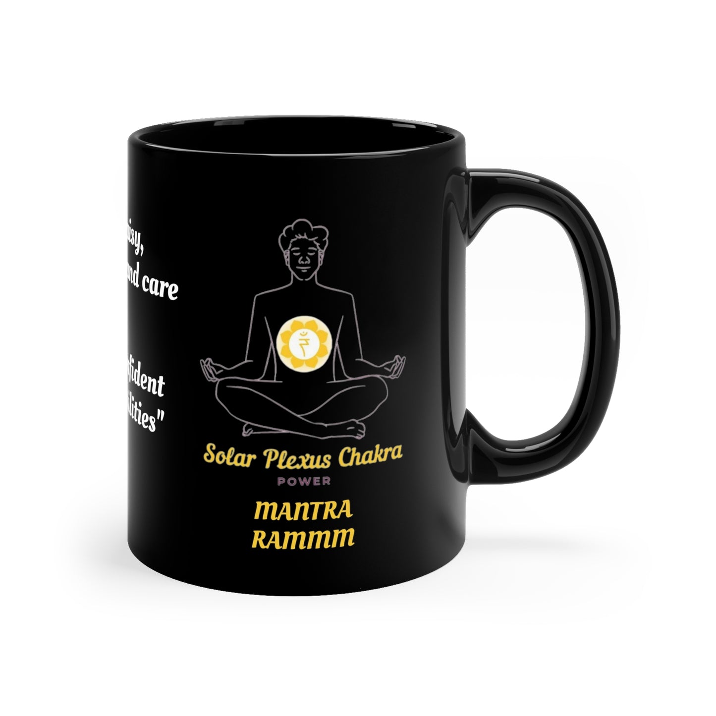 Solar Plexus Chakra (personalized) 11oz Black Mug