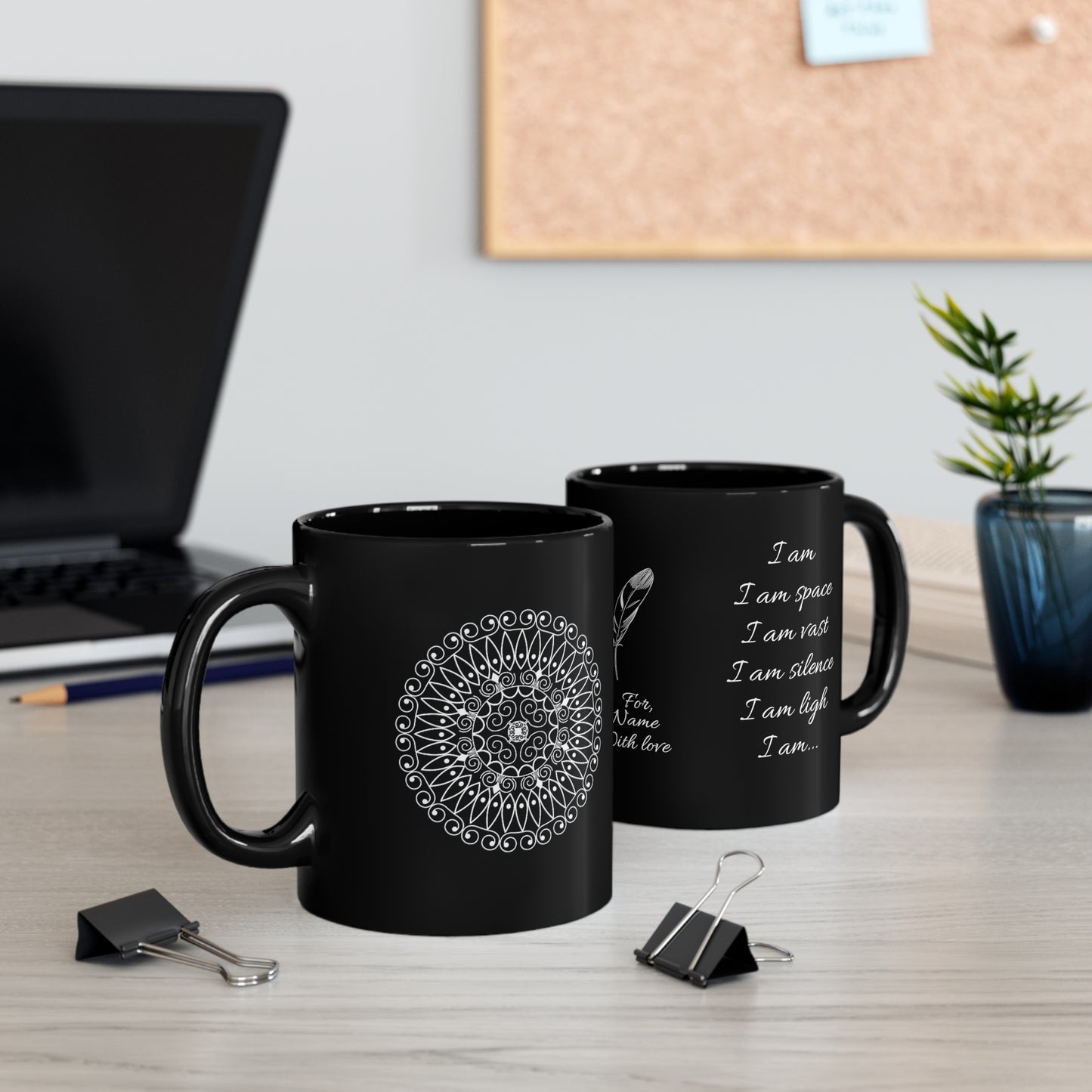 I Am (personalized) 11oz Black Mug