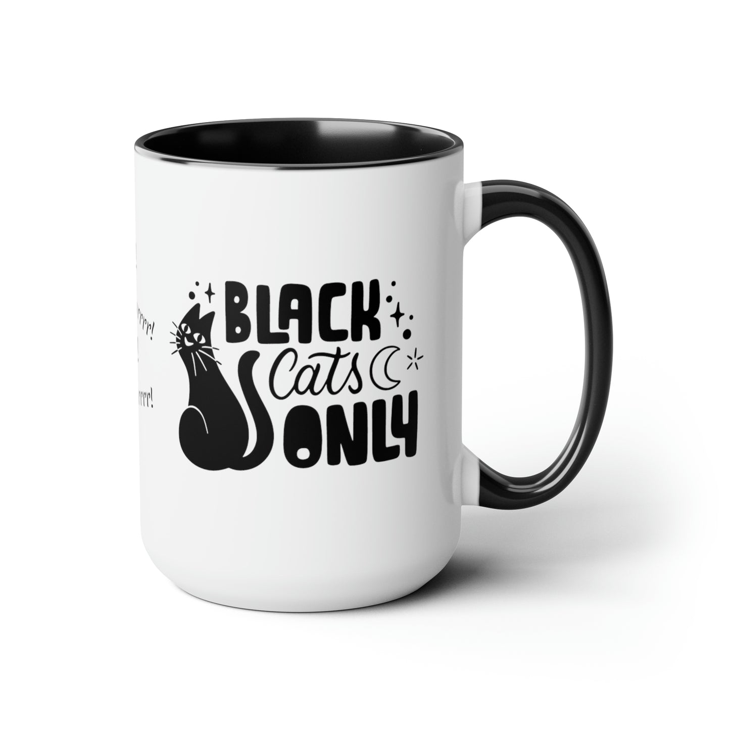 Black Cats Only Mug, 15oz