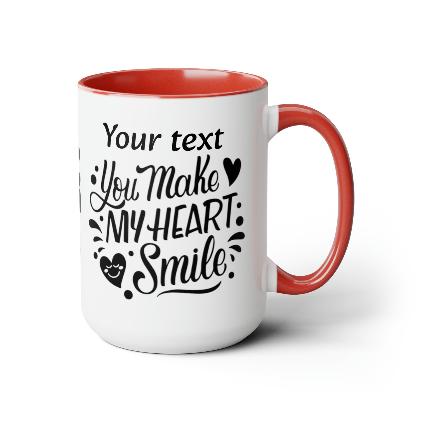 You Make My Heart Smile (personalized), 15oz Mug