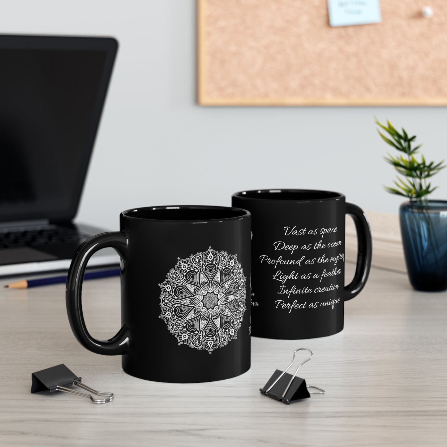 Profound As The Mystery (personalized) 11oz Black Mug