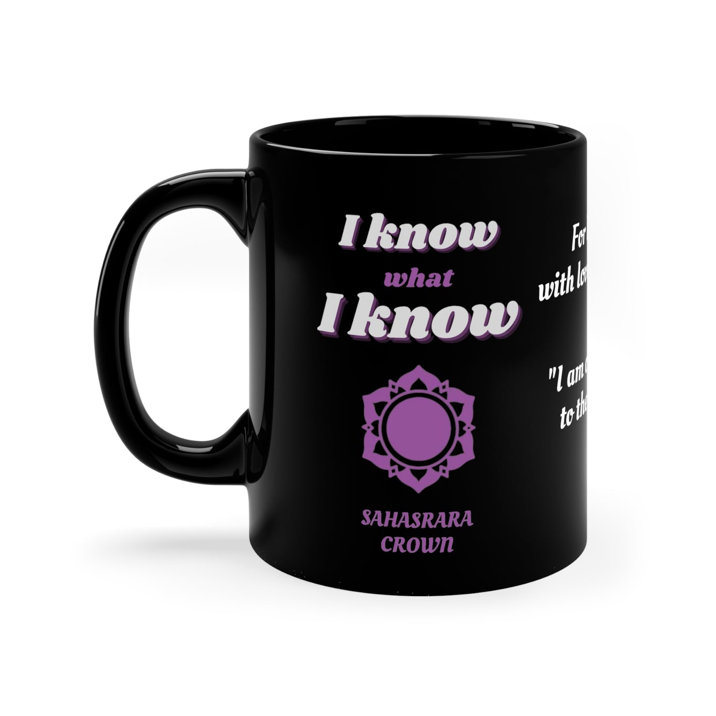 Crown Chakra (personalized) 11oz Black Mug