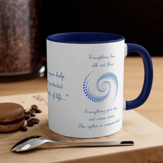 Archangel Michael Everything Has Ebb And Flow Accent Coffee Mug, 11oz