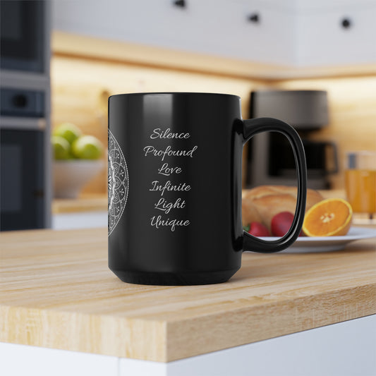 Silence Black Mug, 15oz