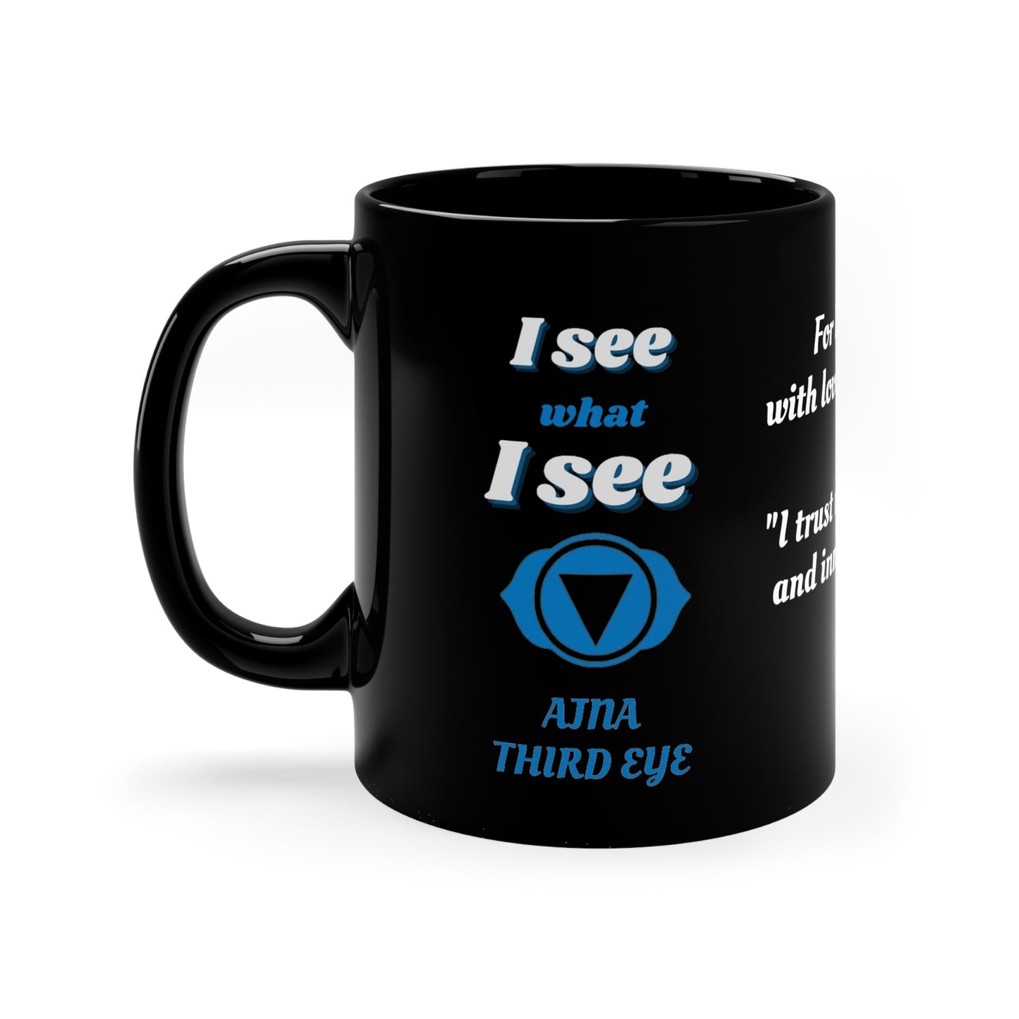 Third Eye Chakra (personalized) 11oz Black Mug