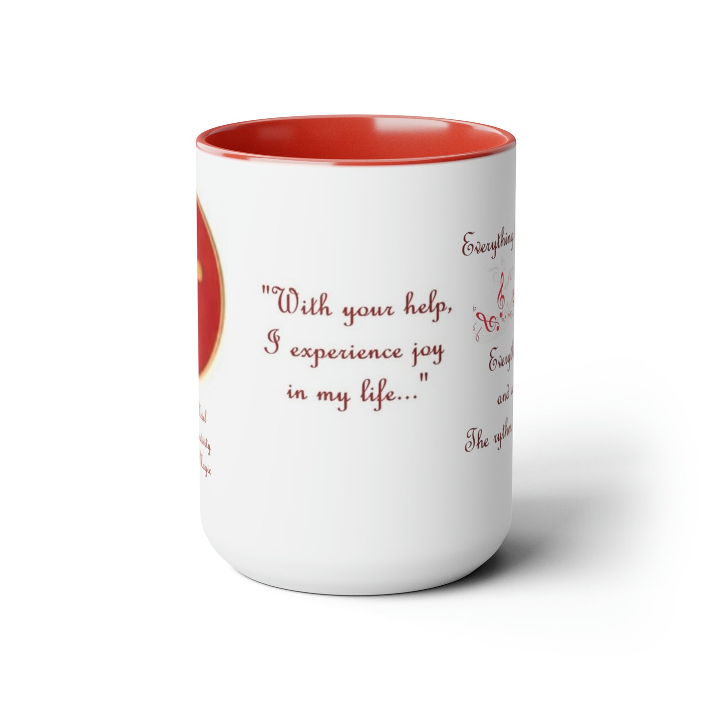 Archangel Uriel Everything Has Ebb And Flow Two-Tone Coffee Mugs, 15oz