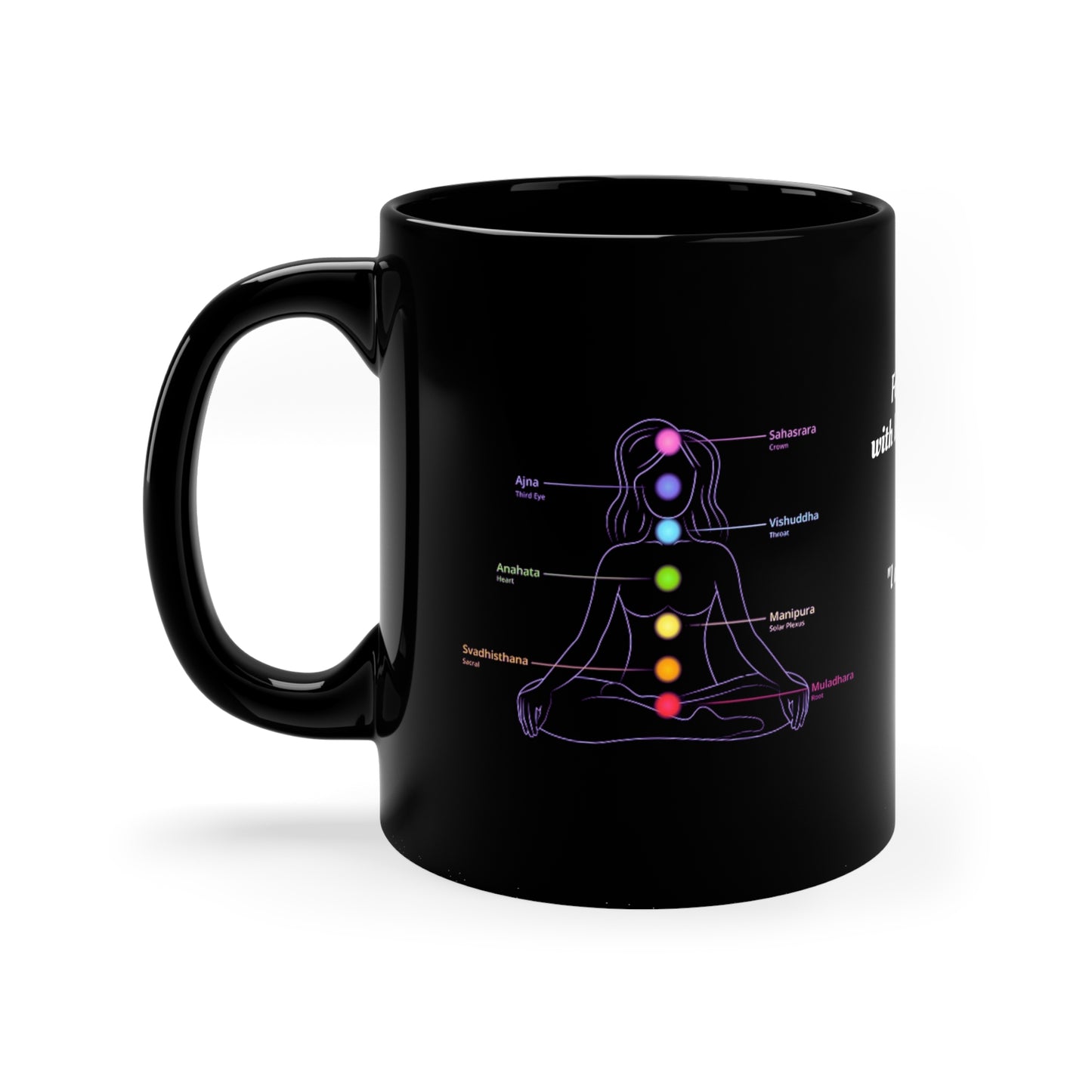 7 Chakras (personalized) 11oz Black Mug