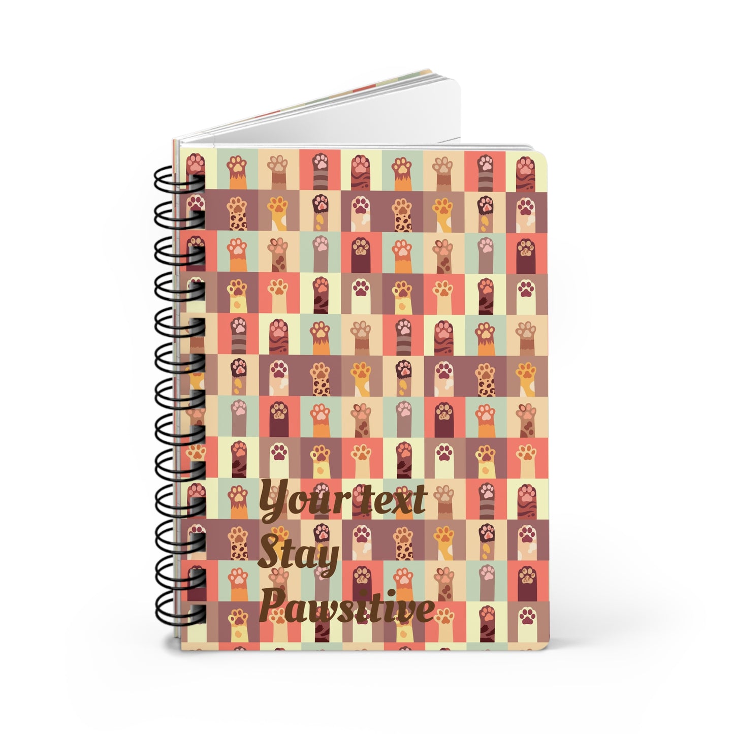 Stay Pawsitive (personalized) Spiral Bound Journal