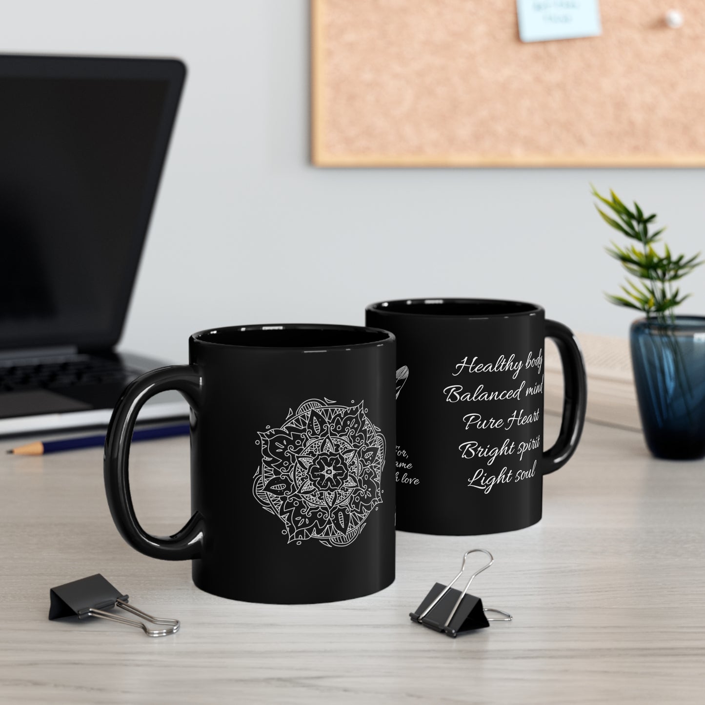 Healthy Body (personalized) 11oz Black Mug