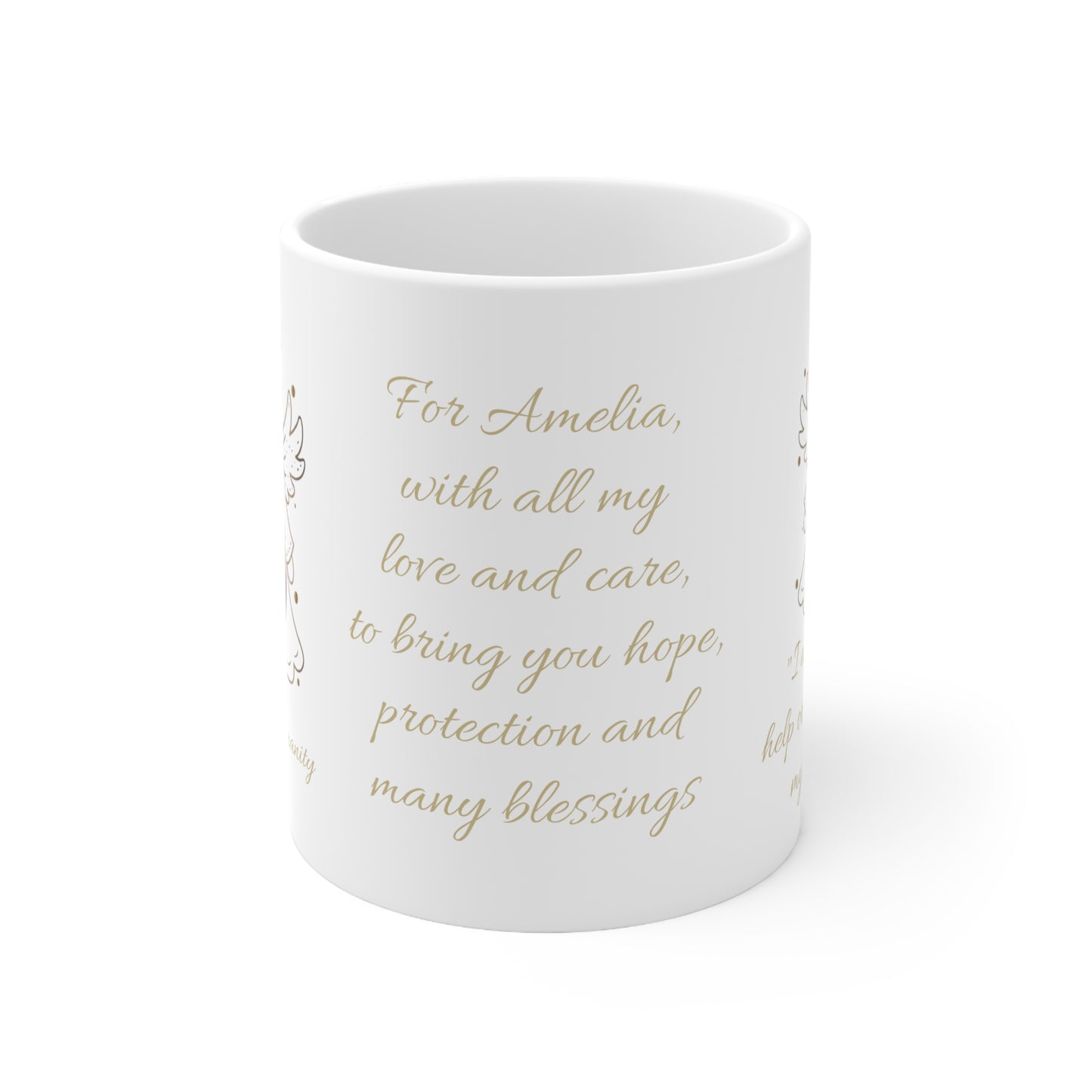 Angels 25 to 36 (personalized) Ceramic Mug 11oz