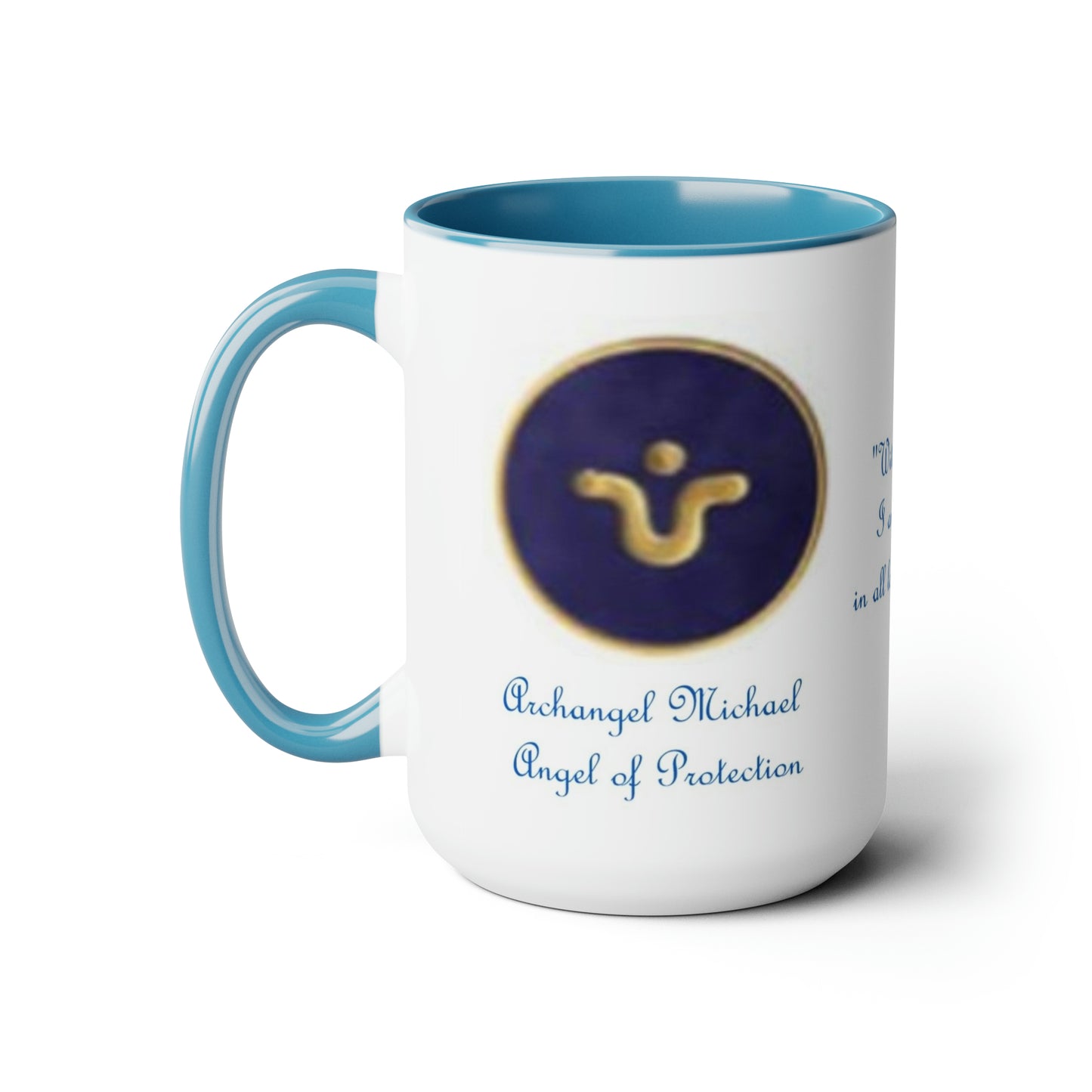 Archangel Michael Everything Has Ebb And Flow Two-Tone Coffee Mugs, 15oz