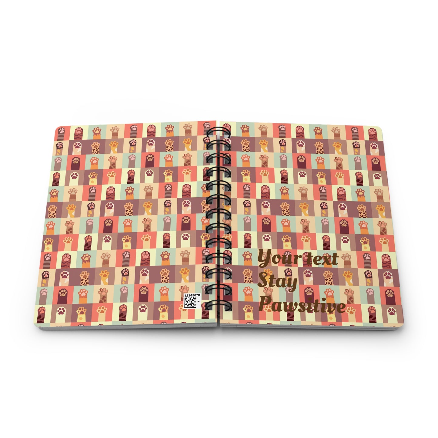 Stay Pawsitive (personalized) Spiral Bound Journal