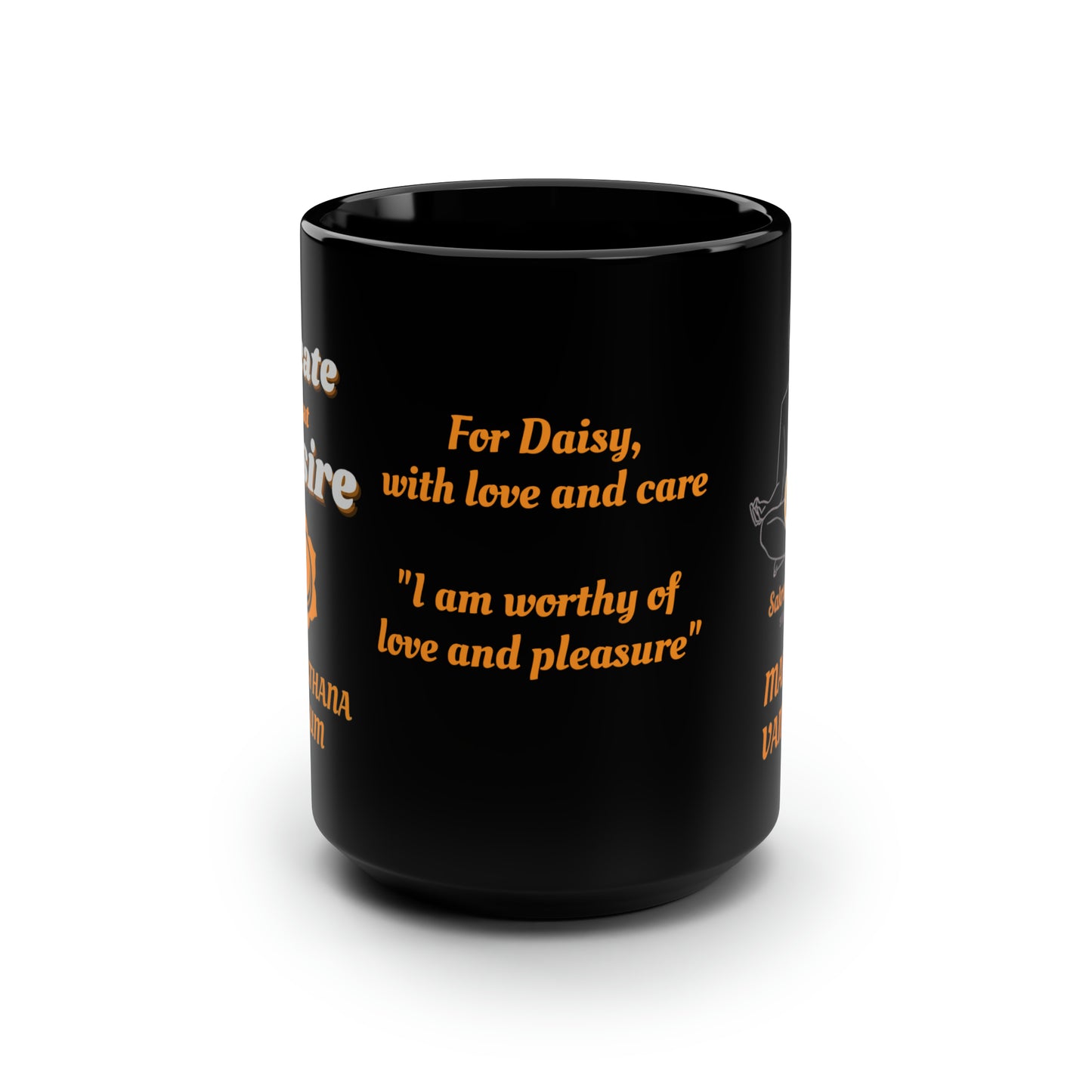 Sacral Chakra (personalized) Black Mug, 15oz