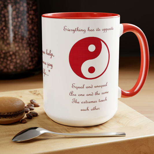 Archangel Uriel Everything Has Its Opposite Two-Tone Coffee Mugs, 15oz