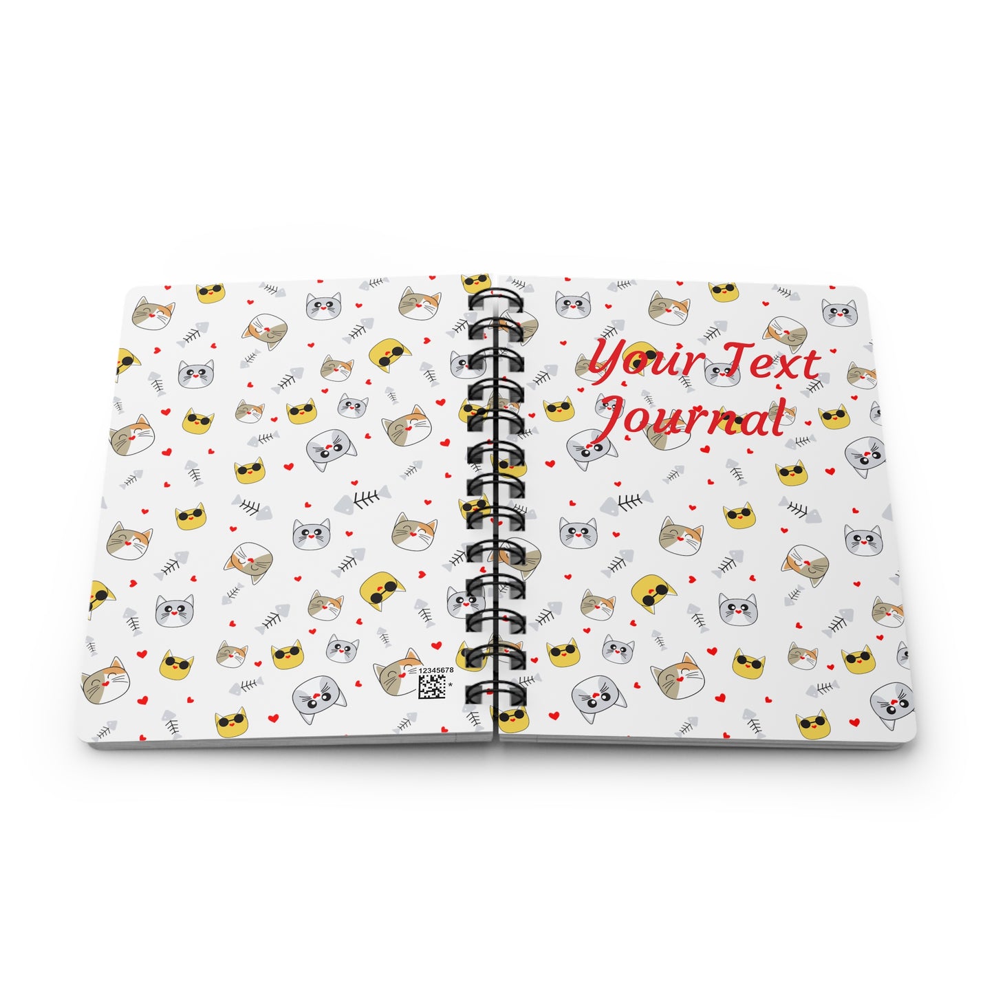 Catitude (personalized) Spiral Bound Journal