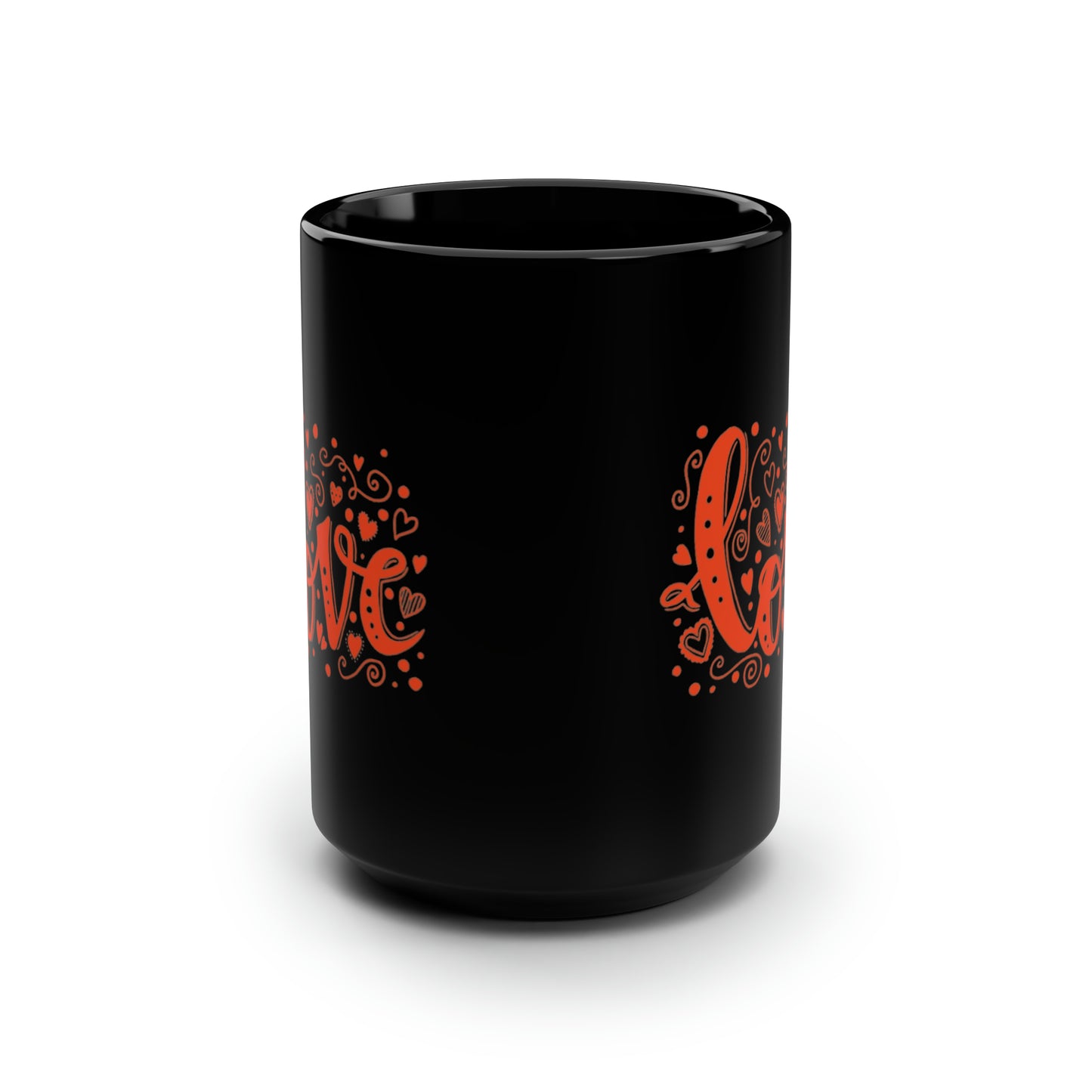 Love 2 Black Mug, 15oz