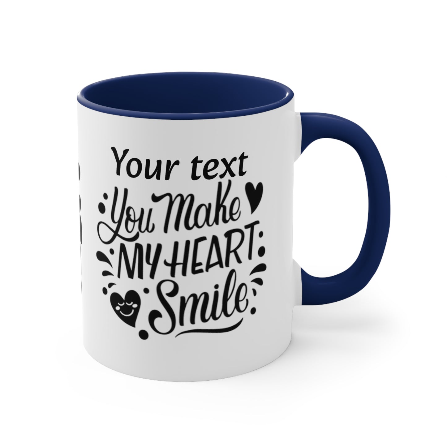 You Make My Heart Smile (personalized), 11oz Mug