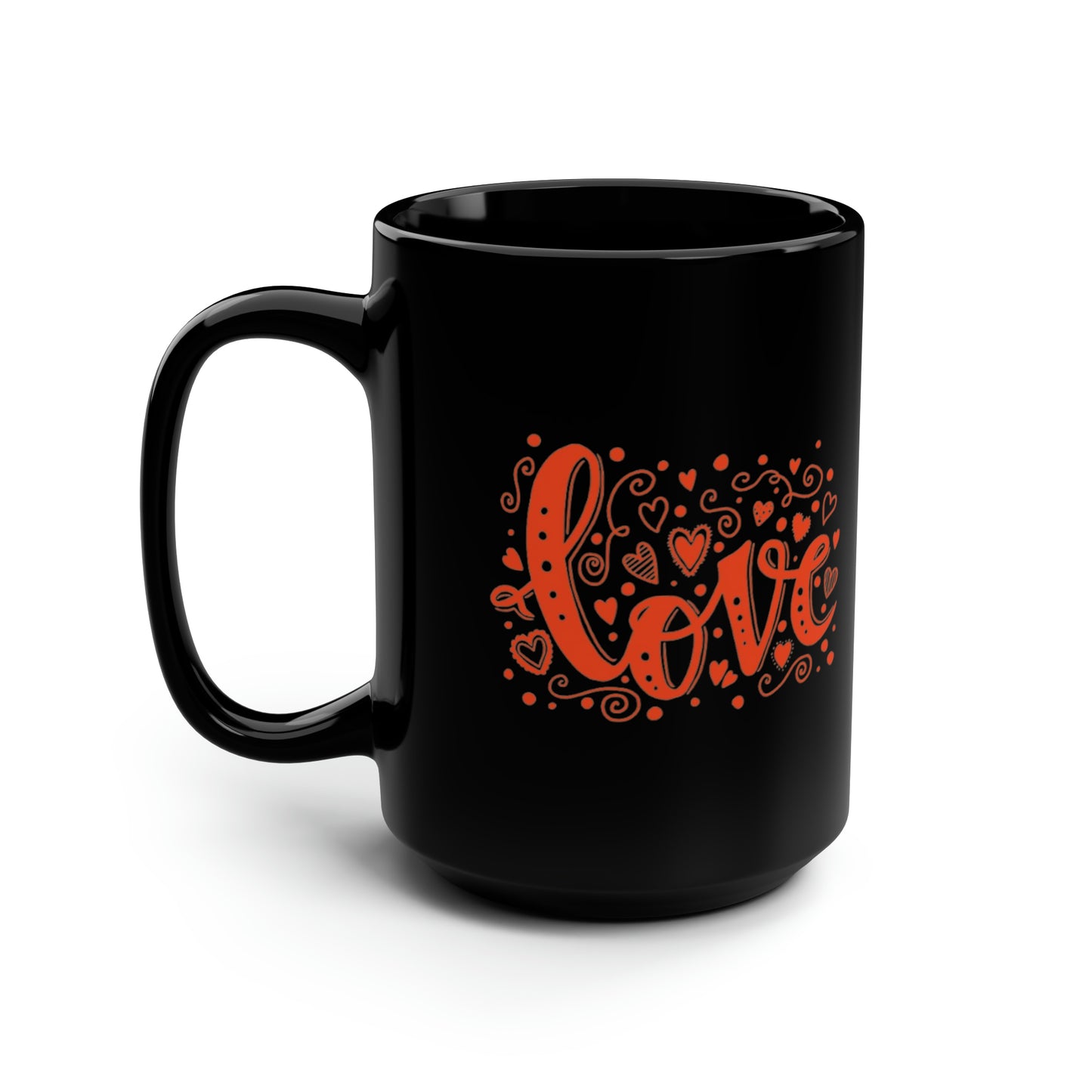 Love 2 Black Mug, 15oz