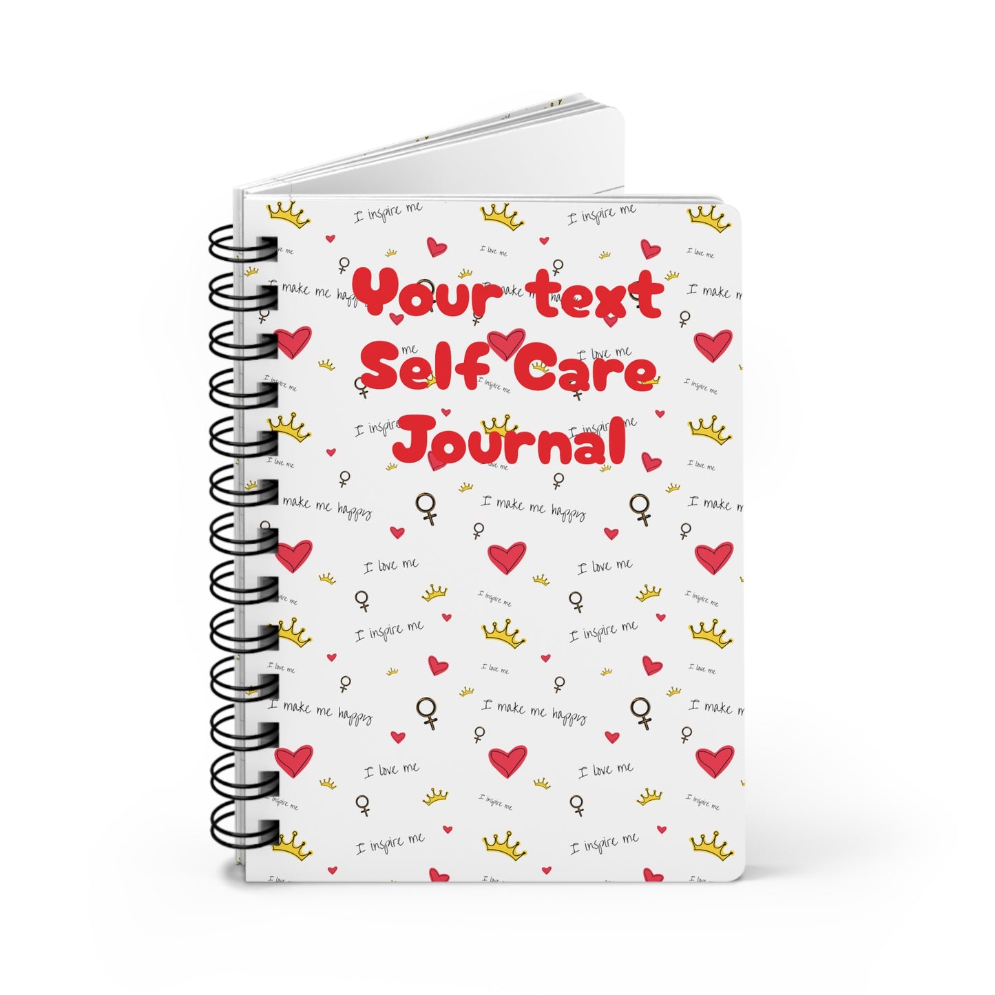 Self Care (personalized) Spiral Bound Journal