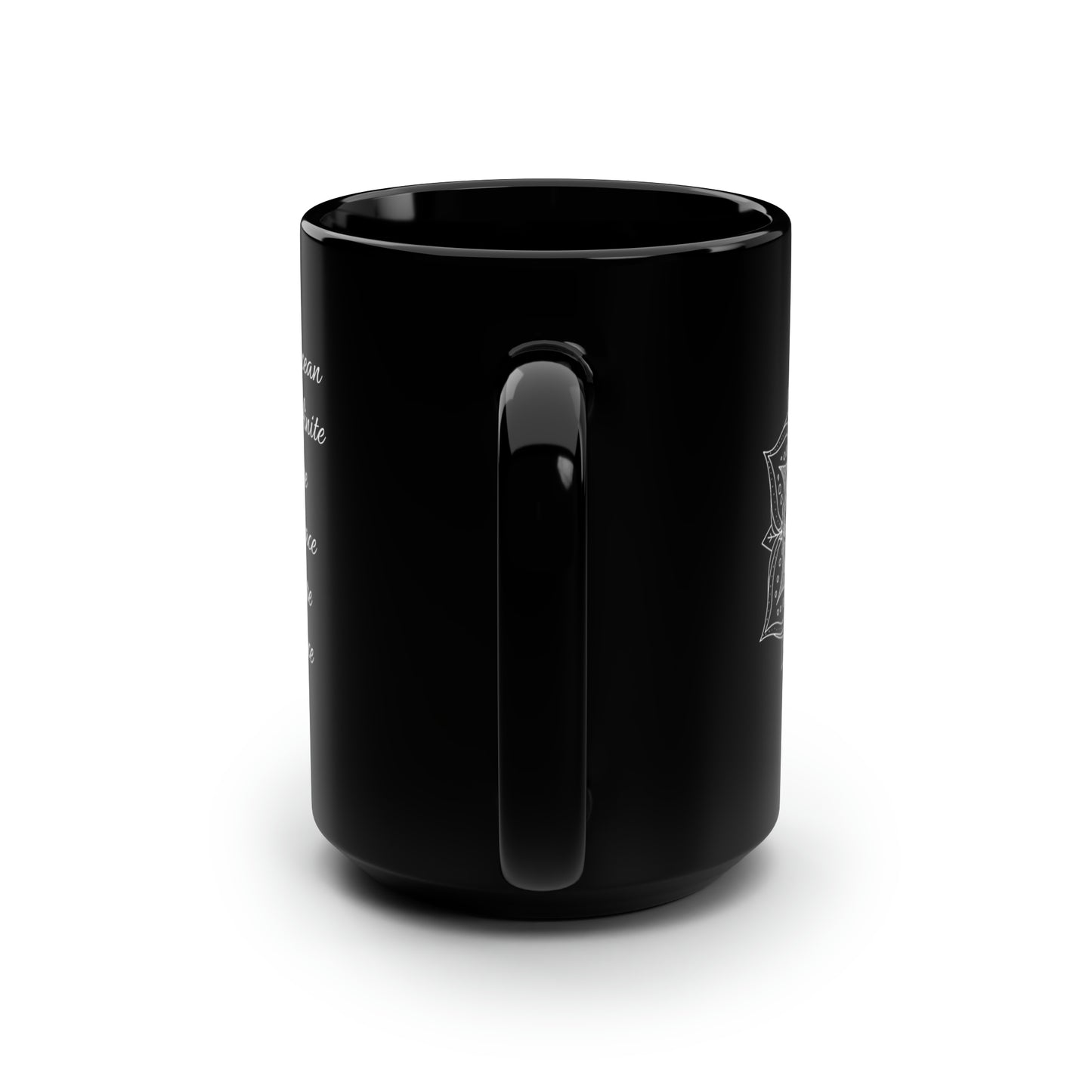 Deep As The Ocean (personalized) Black Mug, 15oz