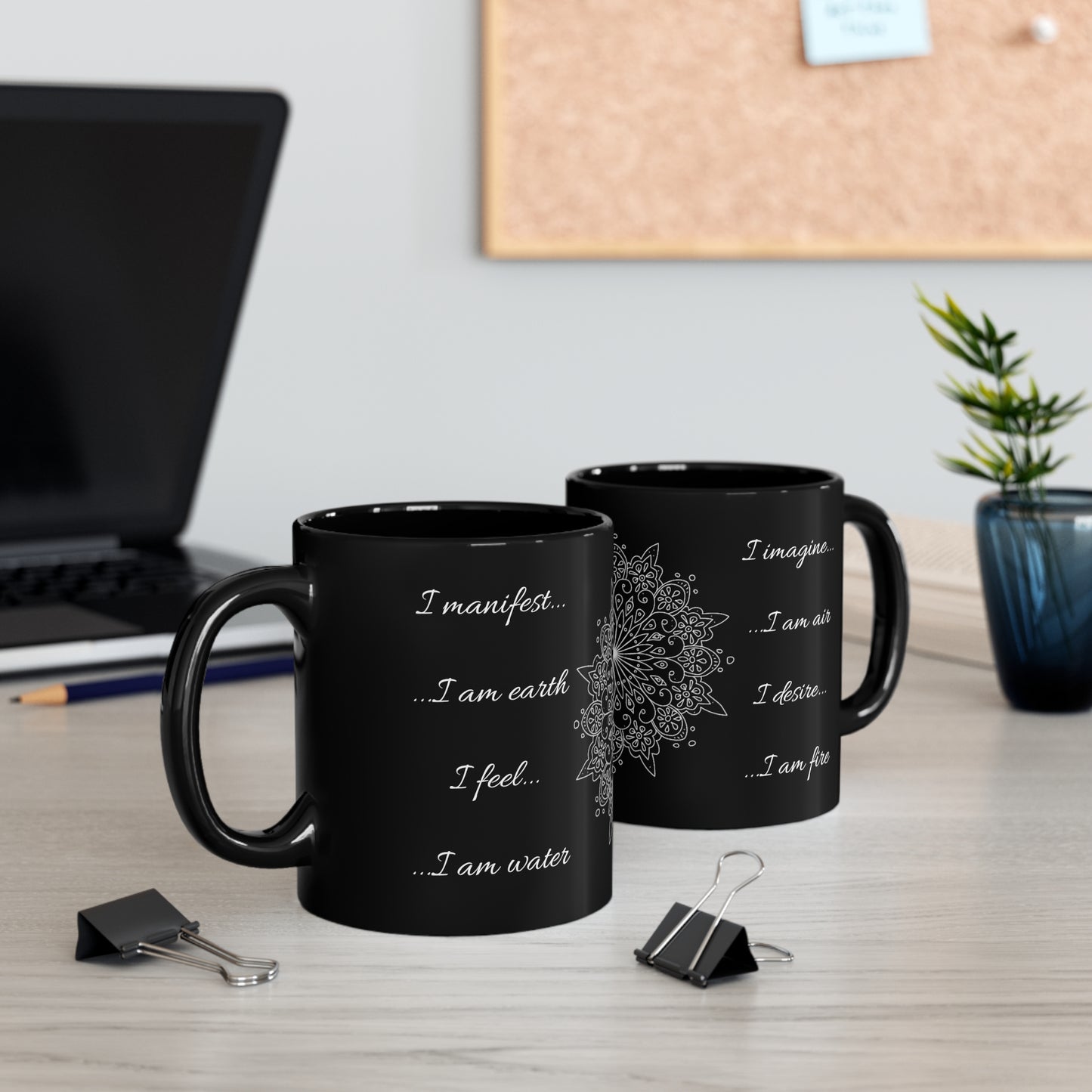 Four Elements I Desire 11oz Black Mug