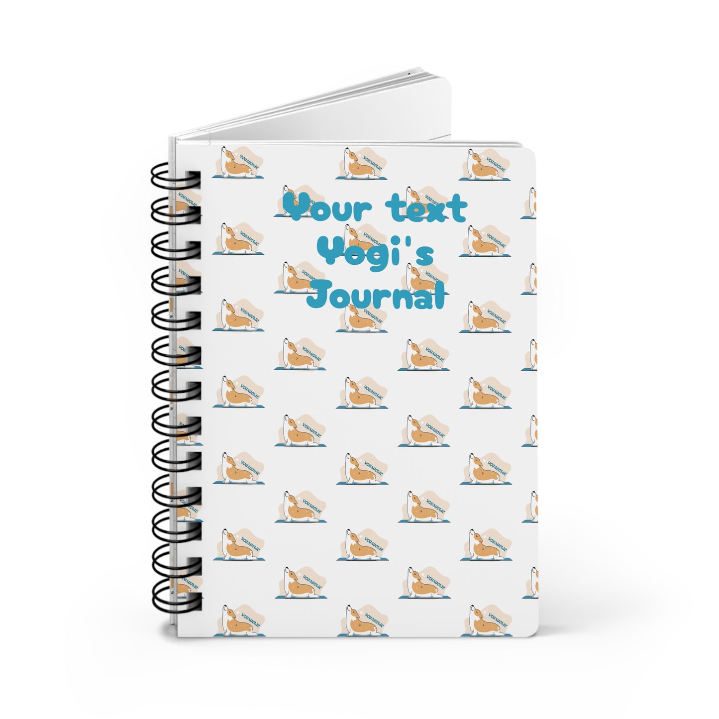 Yogaholic (personalized) Spiral Bound Journal