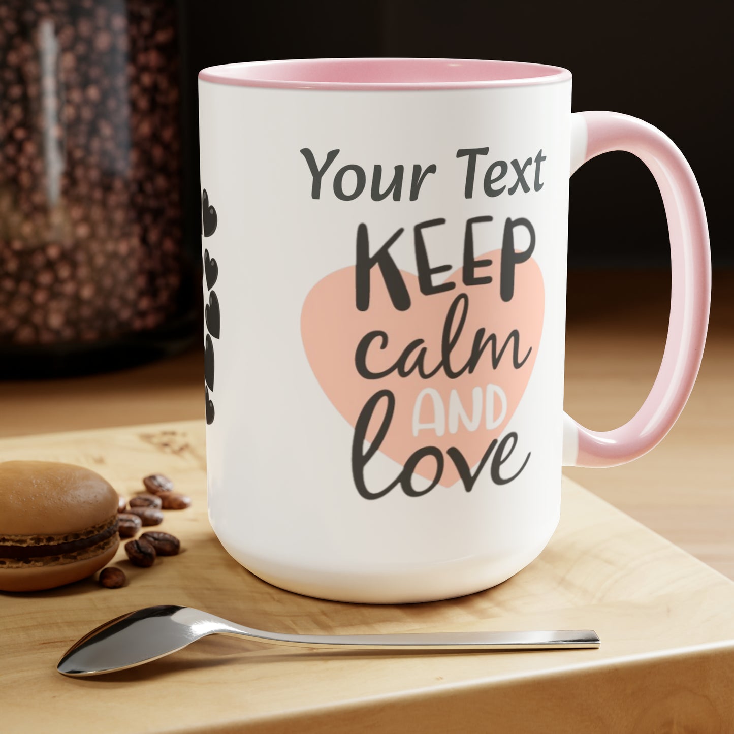 Keep Calm And Love (personalized), 15oz Mug