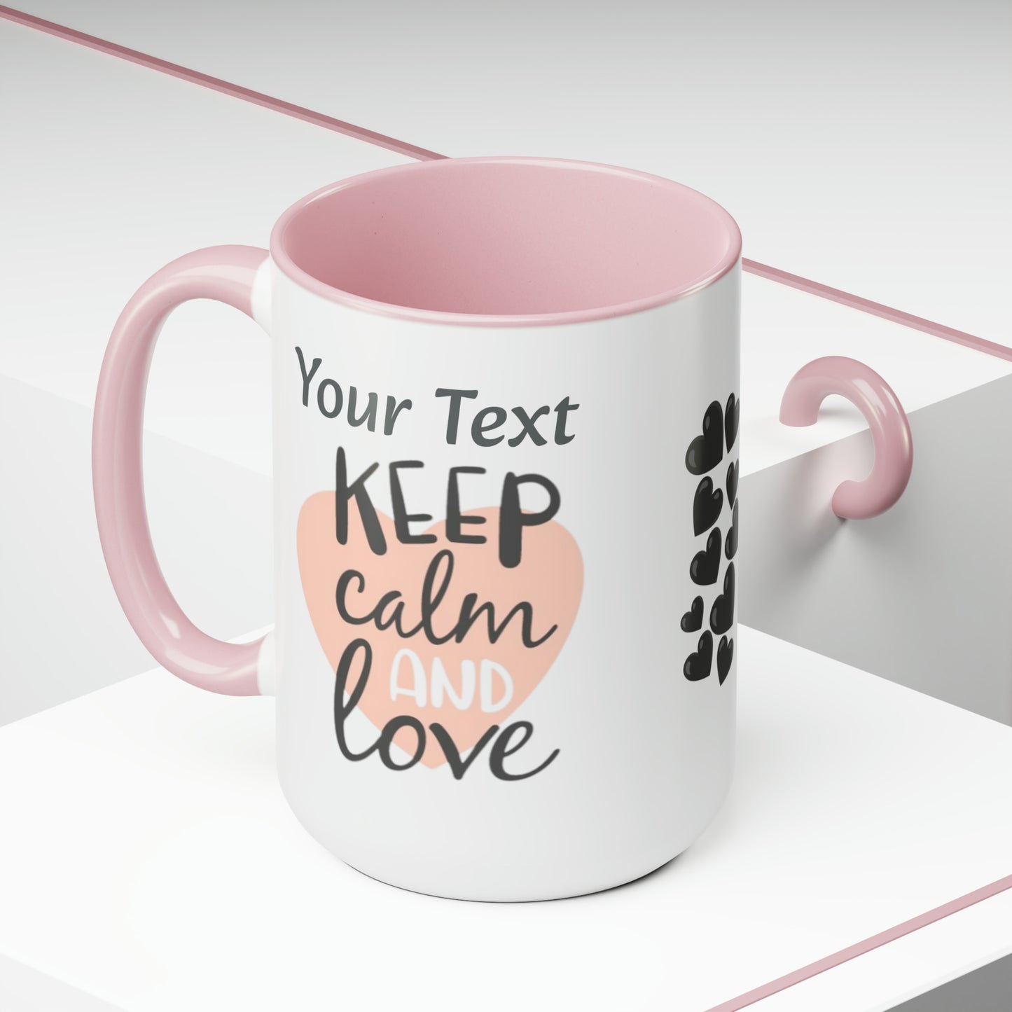 Keep Calm And Love (personalized), 15oz Mug