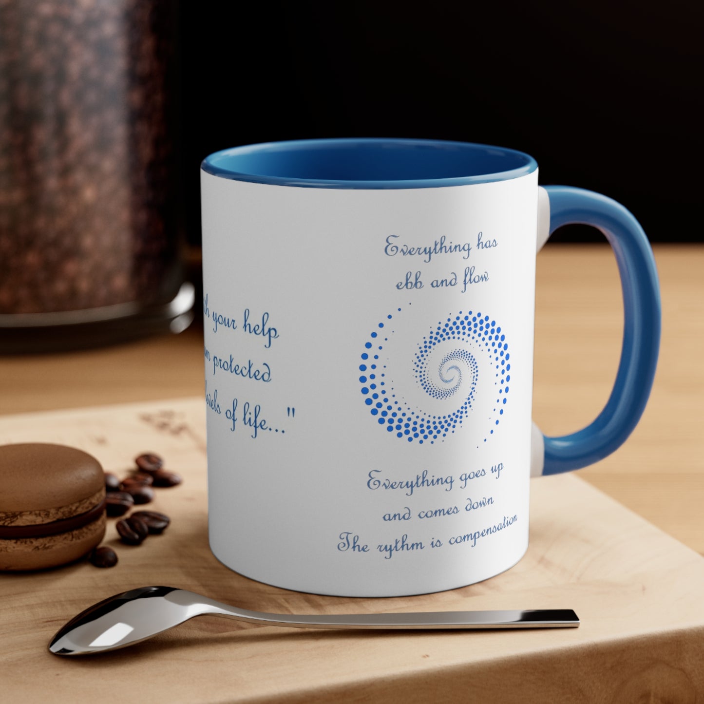 Archangel Michael Everything Has Ebb And Flow Accent Coffee Mug, 11oz