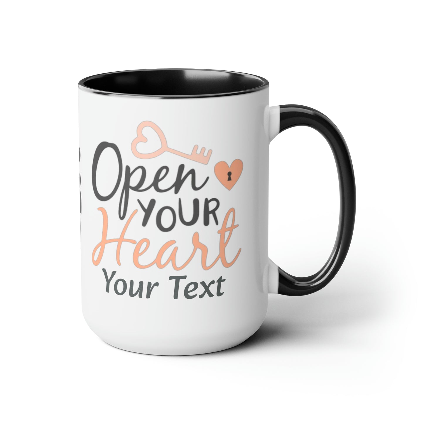 Open Your Heart (personalized), 15oz Mug