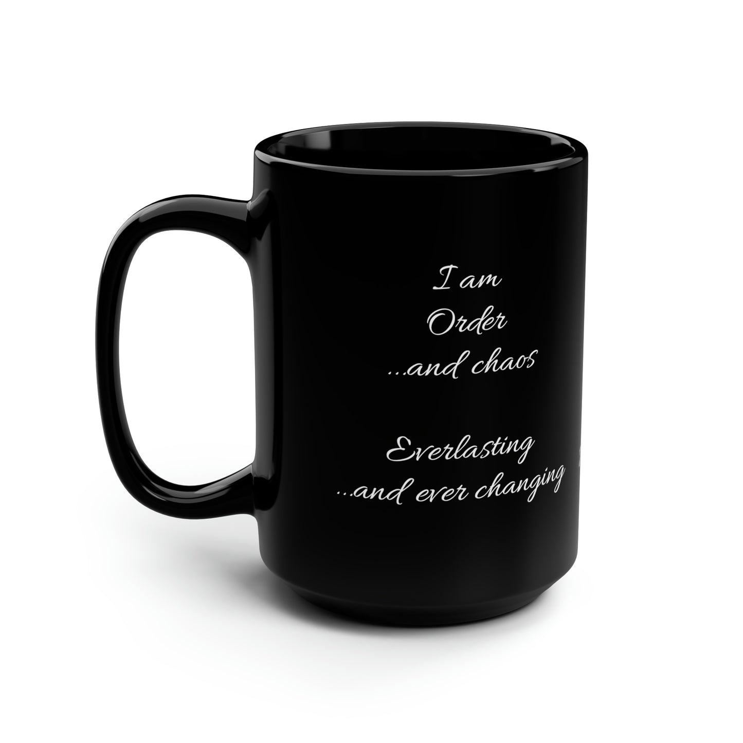 Plenitude And Emptiness (personalized) Black Mug, 15oz