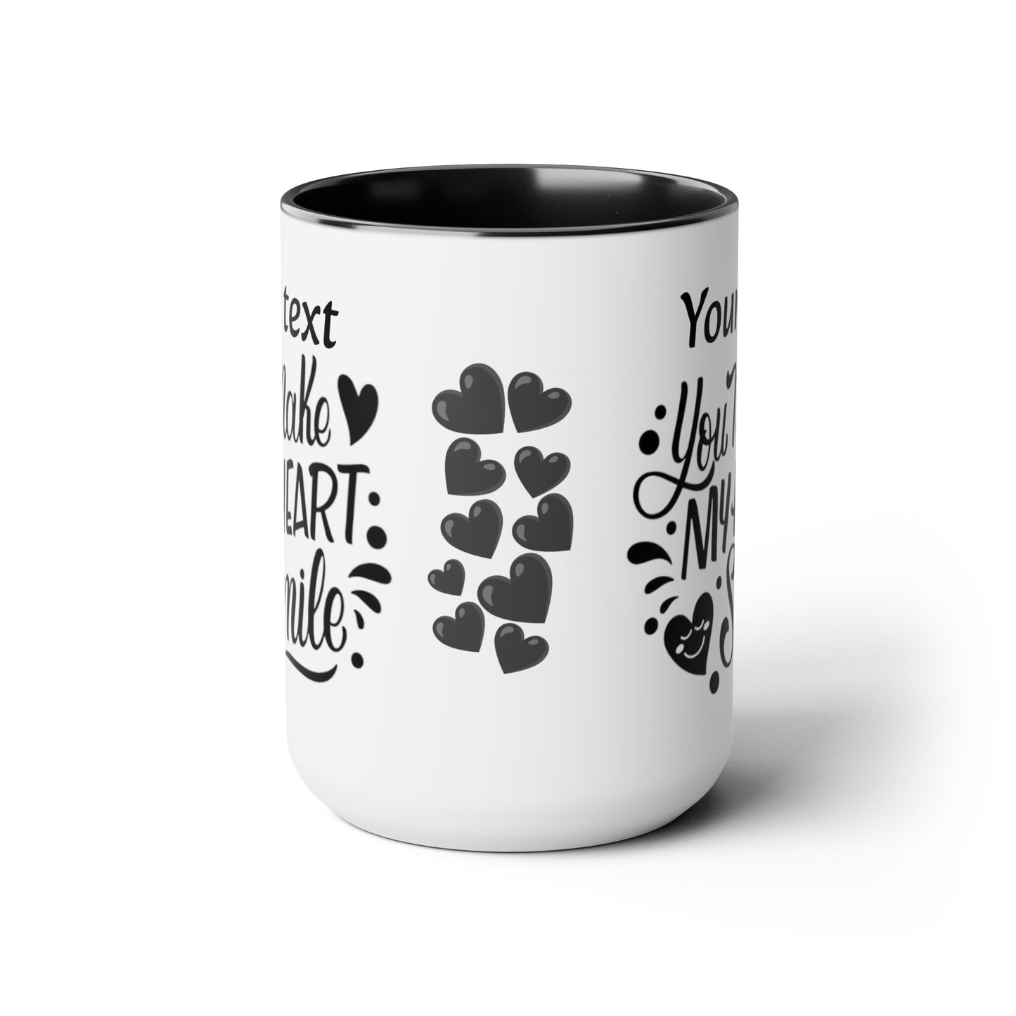 You Make My Heart Smile (personalized), 15oz Mug