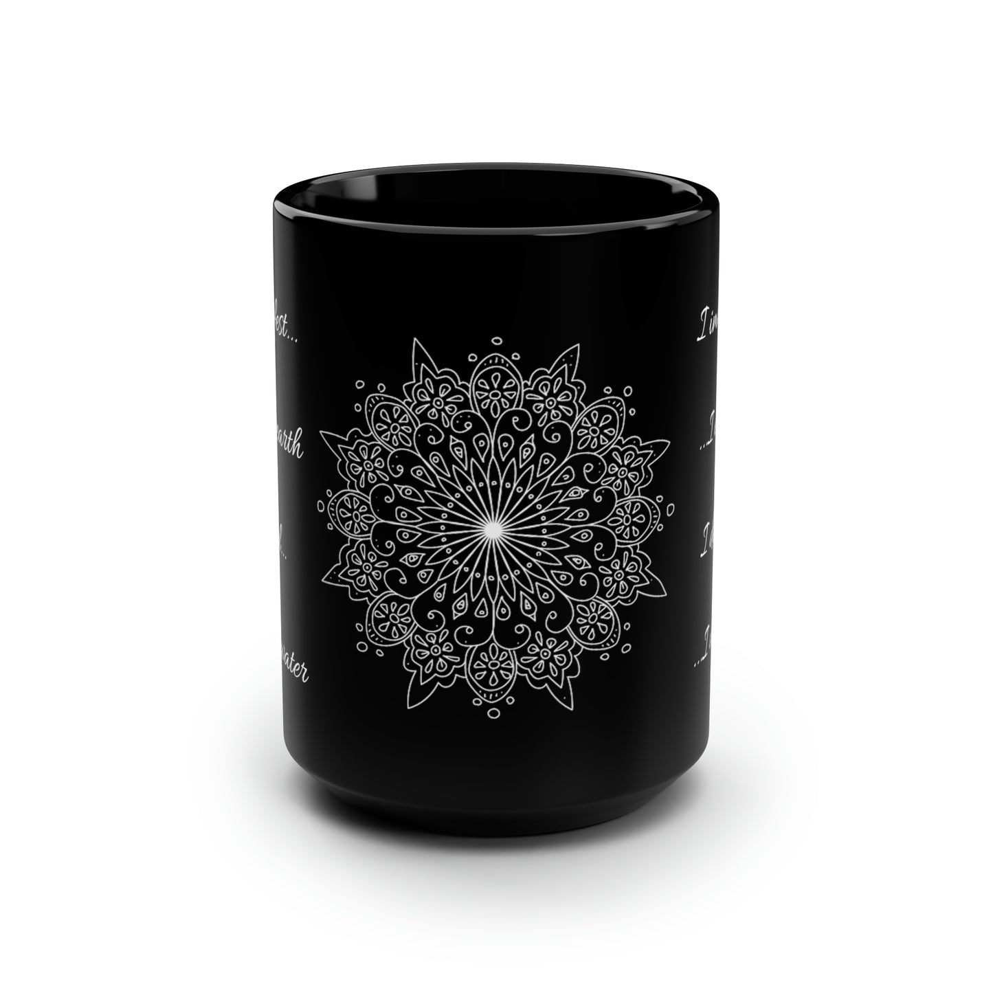 Four Elements I Desire Black Mug, 15oz