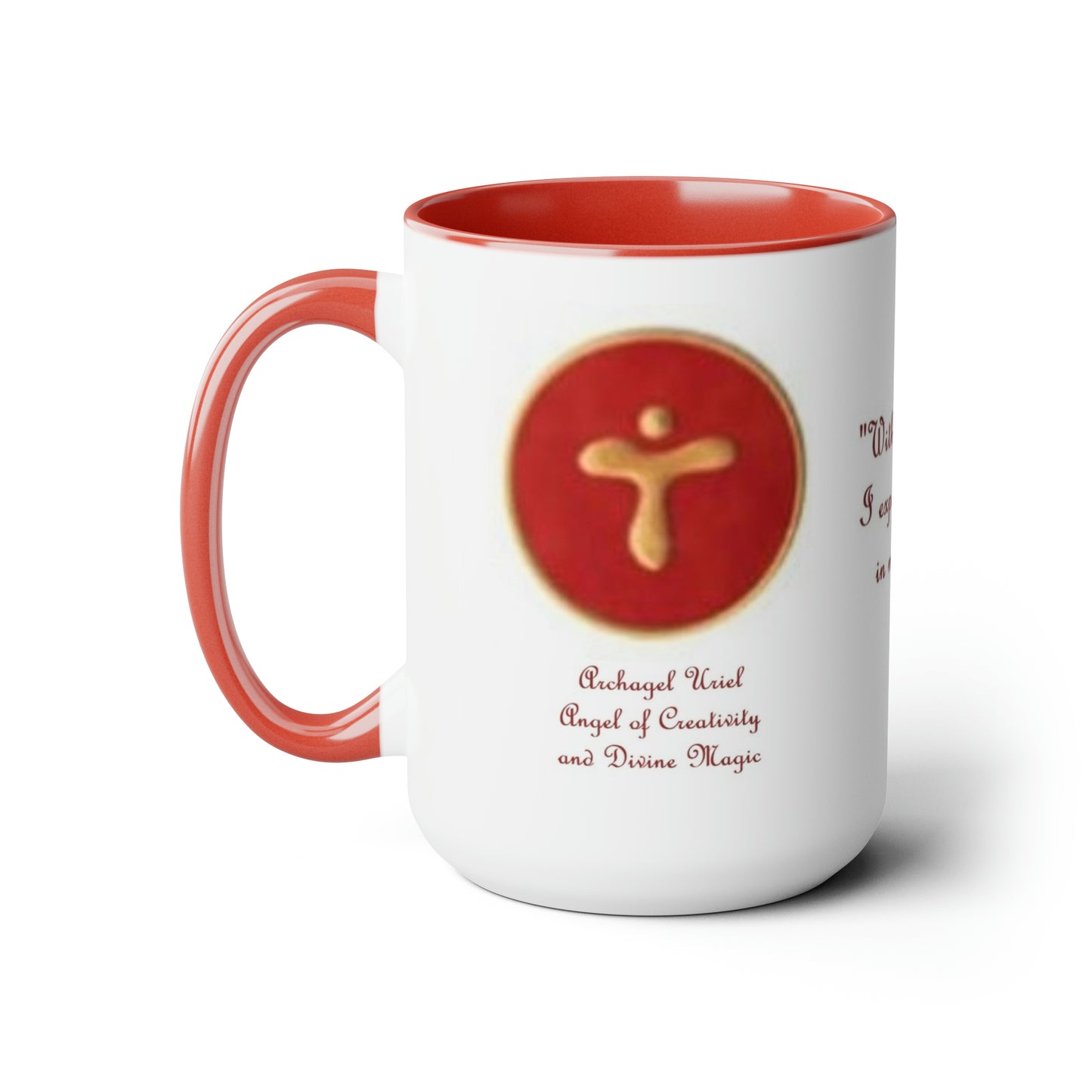 Archangel Uriel Everything Has Ebb And Flow Two-Tone Coffee Mugs, 15oz