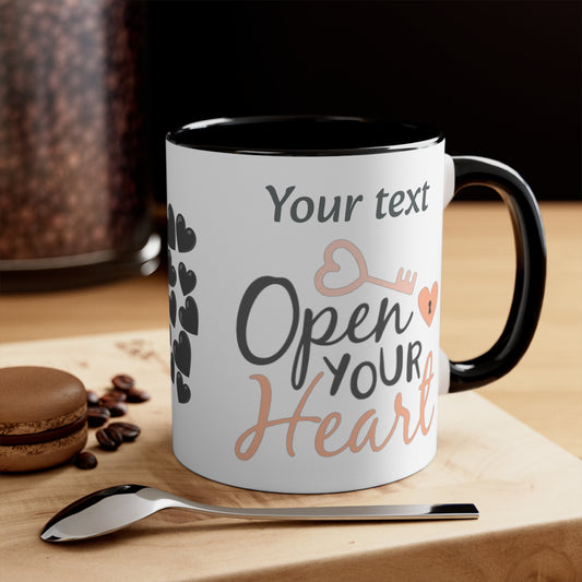 Open Your Heart (personalized), 11oz Mug