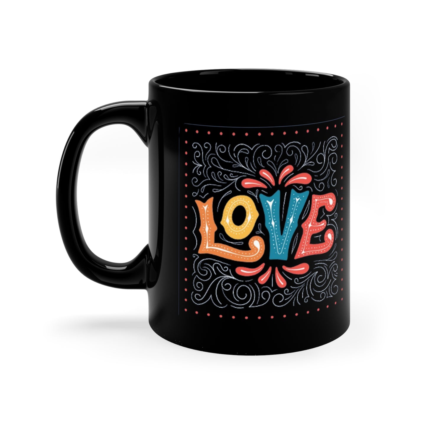 Love 1, 11oz Black Mug