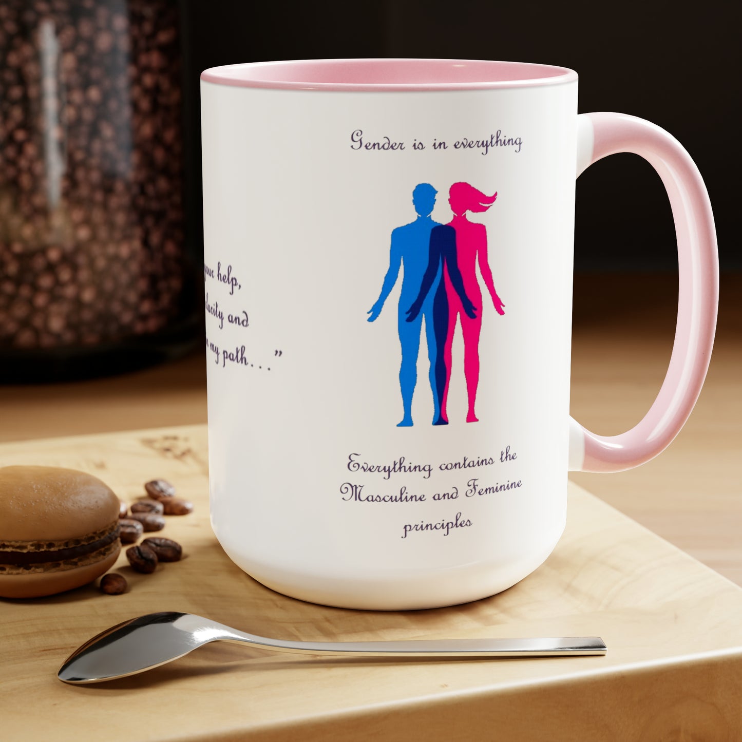 Archangel Gabriel Gender Is In Everything Two-Tone Coffee Mugs, 15oz