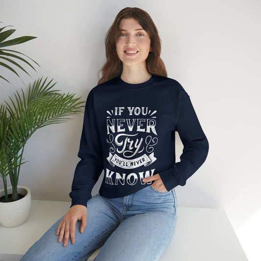 If You Never Try You'll Never Know Sweatshirt