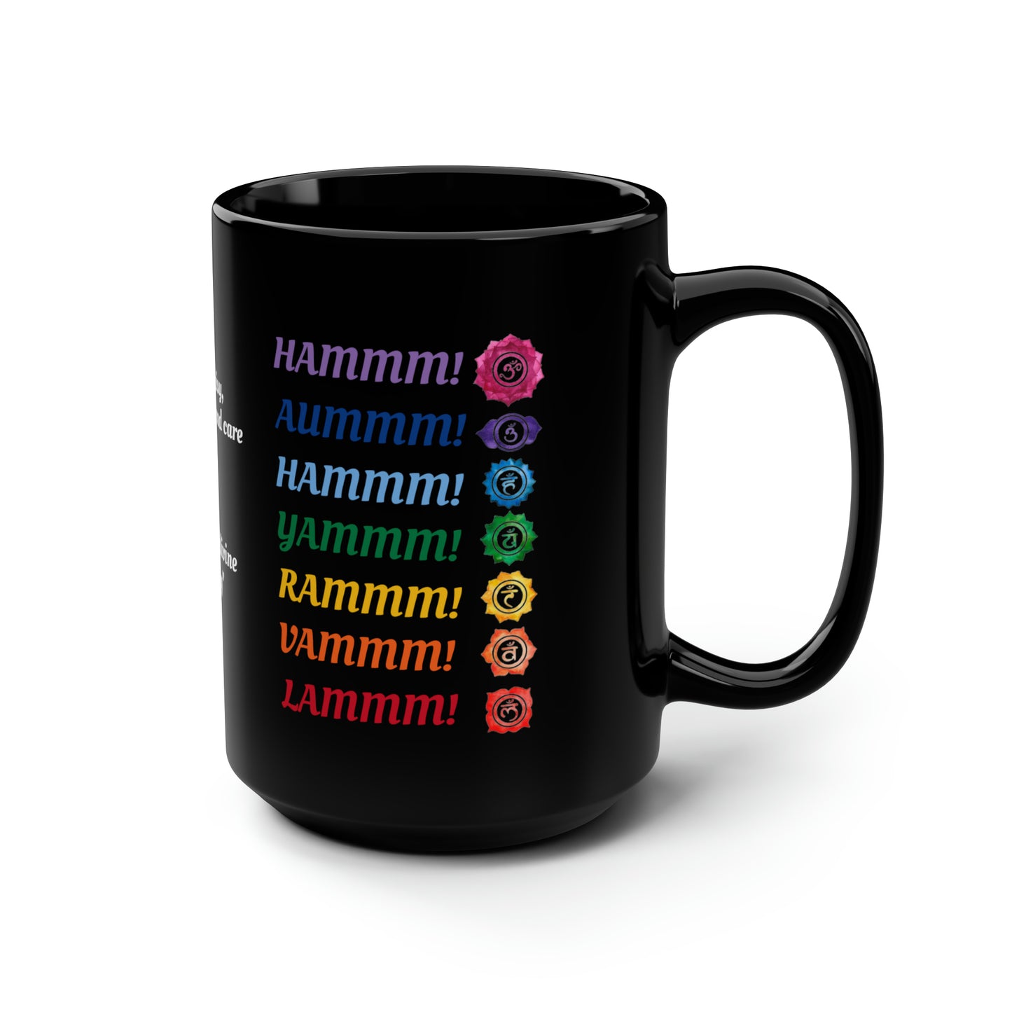 7 Chakras (personalized) Black Mug, 15oz