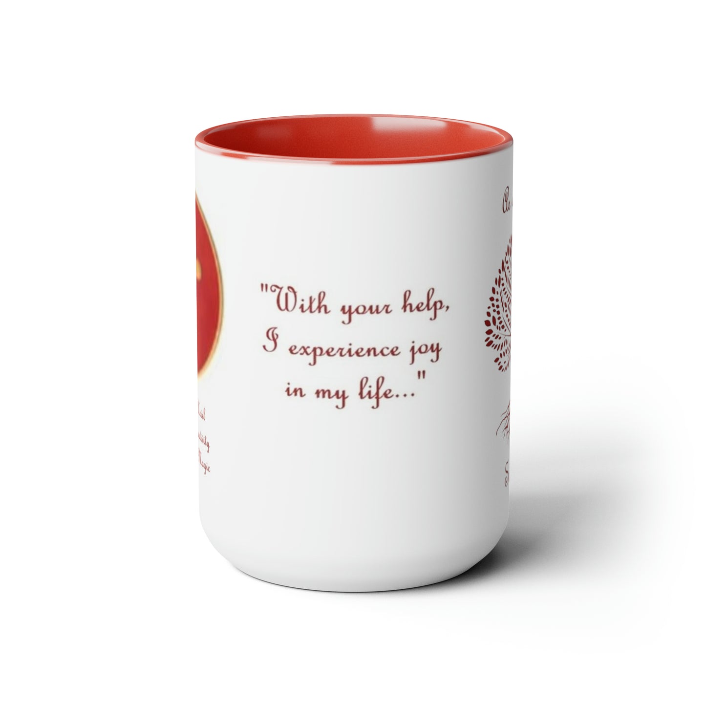 Archangel Uriel As Above So Below Two-Tone Coffee Mugs, 15oz