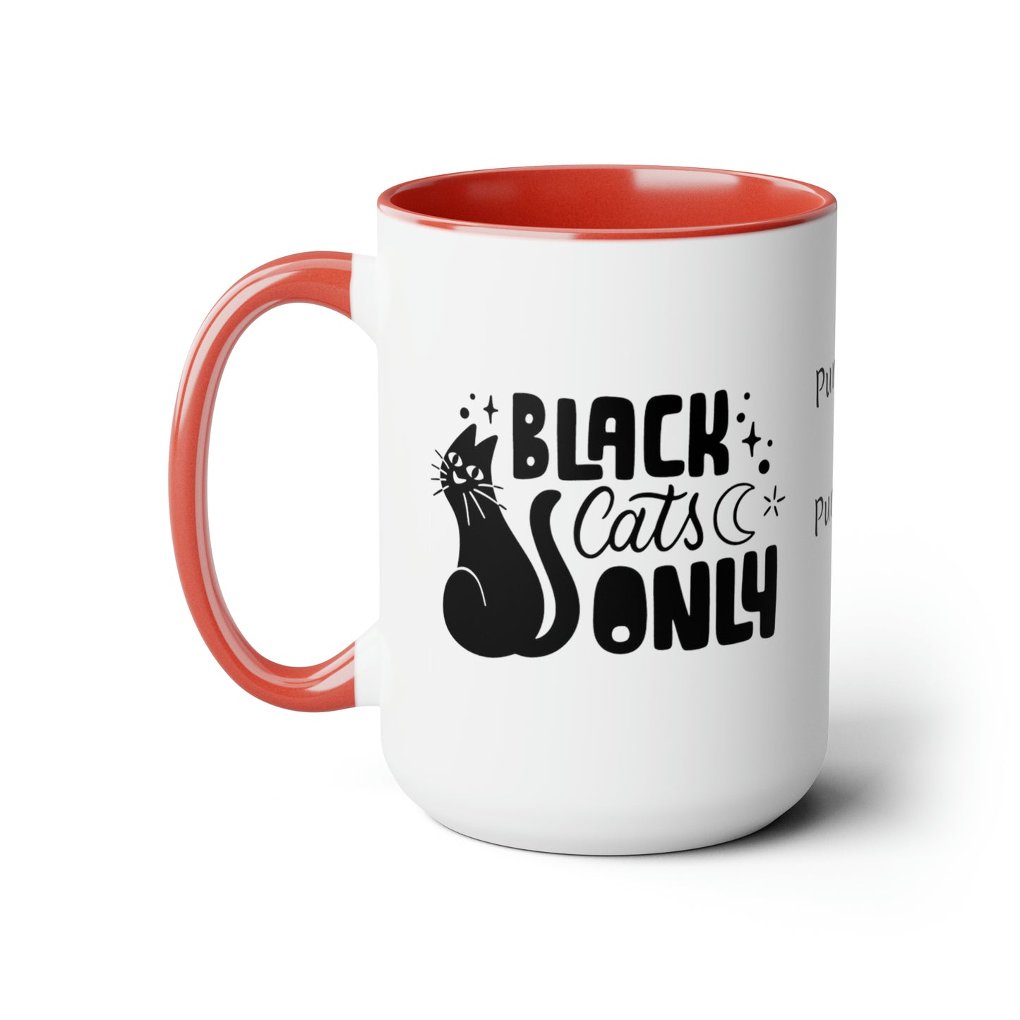 Black Cats Only Mug, 15oz