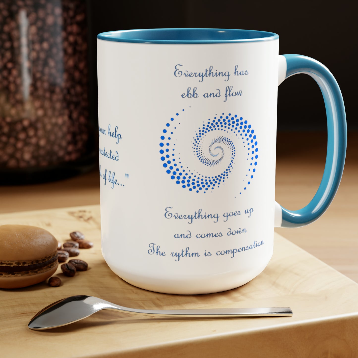 Archangel Michael Everything Has Ebb And Flow Two-Tone Coffee Mugs, 15oz