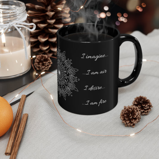 Four Elements I Desire 11oz Black Mug