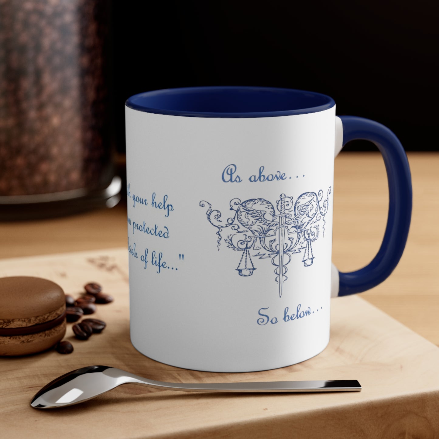 Archangel Michael As Above So Below Accent Coffee Mug, 11oz