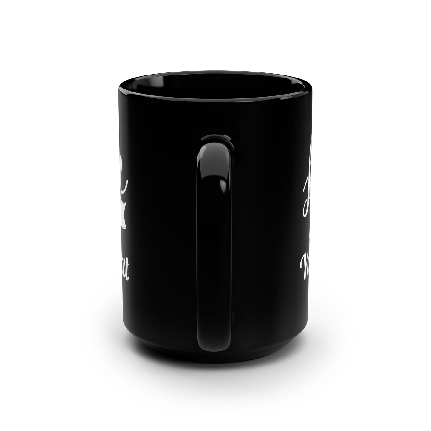 I Love You 3 (personalized) Black Mug, 15oz